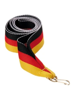 Stuha 11 mm - čierna, červená a žltá