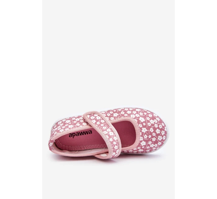 Dětské balerínky na suchý zip v růžové model 21610949 - Boto