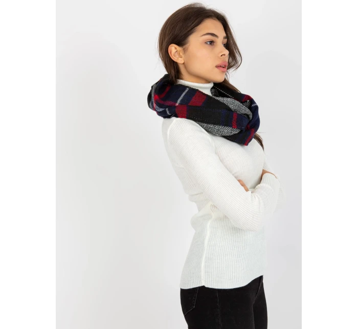 Tunelový šál AT KM 1402.20 tmavo modrá červená