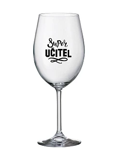 SUPER TEACHER - číry pohár na víno 350 ml