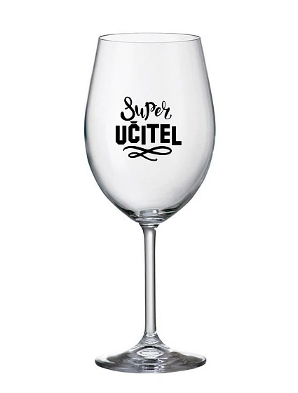 SUPER TEACHER - číry pohár na víno 350 ml SUPER TEACHER - číry pohár na víno 350 ml