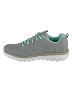Dámska športová obuv Twisted Fortune W 12614-GYMN Grey with Turquoise - Skechers