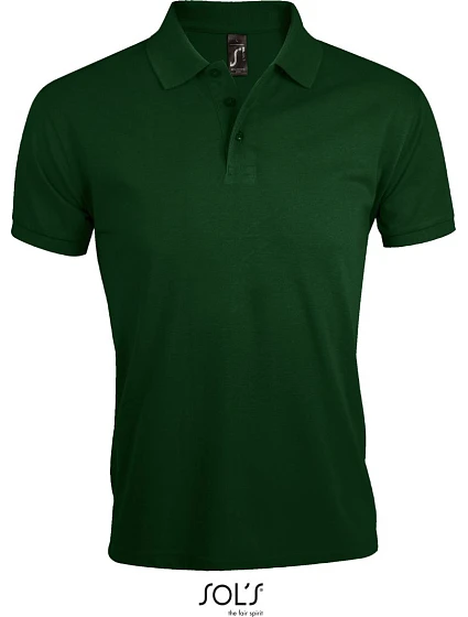 SOL'S Prime Men Pánske polo tričko z hrubej bavlny 25.0571 fľaškovozelené
