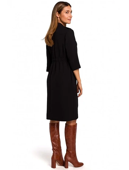 Černé šaty model 15101367 - STYLOVE Černé šaty model 15101367 - STYLOVE