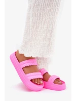 Dámske ľahké papuče na platforme S.Barski - fuchsiová