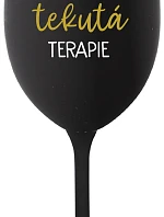 MAMA FLUID THERAPY - čierny pohár na víno 350 ml