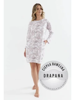 Dámska nočná košeľa 429 White Pattern - Cana