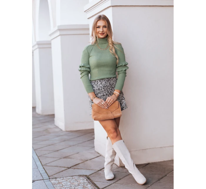 Dámský svetr světle zelený Dstreet model 21964210 - FashionStreet Dámský svetr světle zelený Dstreet model 21964210 - FashionStreet