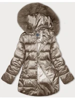 Béžová dámska bublinková bunda S'west (B8192-12) Béžová dámska bublinková bunda S'west (B8192-12)