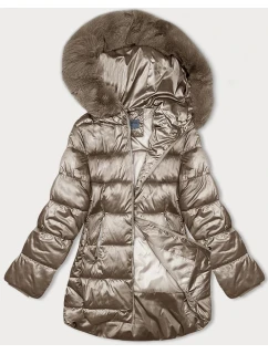 Béžová dámska bublinková bunda S'west (B8192-12)