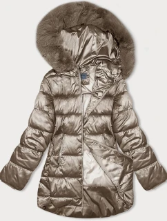 Béžová dámska bublinková bunda S'west (B8192-12)