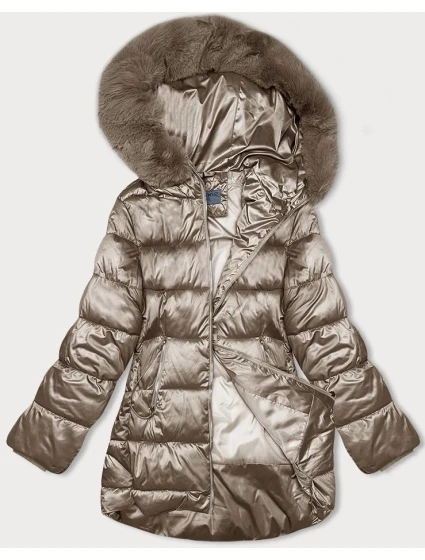 Béžová dámska bublinková bunda S'west (B8192-12) Béžová dámska bublinková bunda S'west (B8192-12)