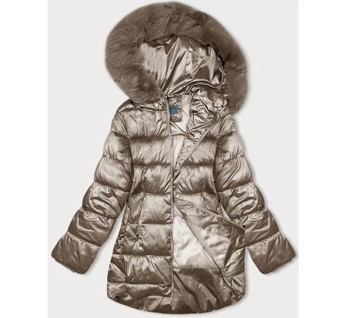 Béžová dámska bublinková bunda S'west (B8192-12) Béžová dámska bublinková bunda S'west (B8192-12)