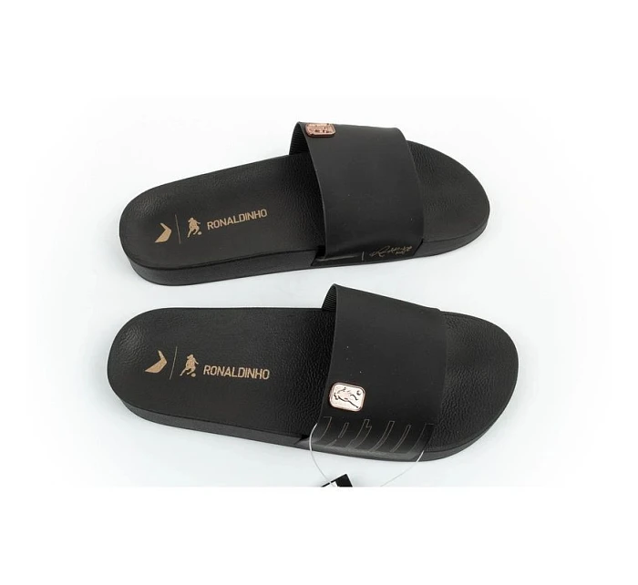 Pánské sportovní žabky model 22114899 Slide pohodlné černé pantofle - Rider