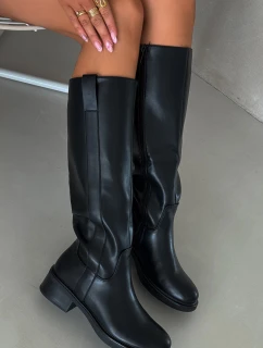 Dámské Černé Boty Na Nízkém Podpatku model 21704732 - Boto