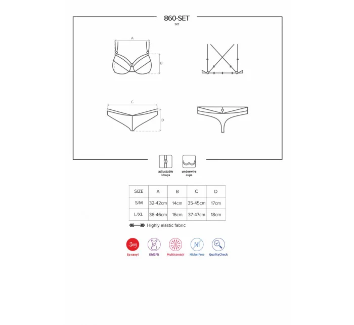 Úžasný set 860 - SET white - Obsessive