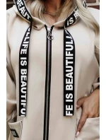 model 21379613 Ležérní kabát s kapsami a kapucí béžový - numoco basic model 21379613 Ležérní kabát s kapsami a kapucí béžový - numoco basic