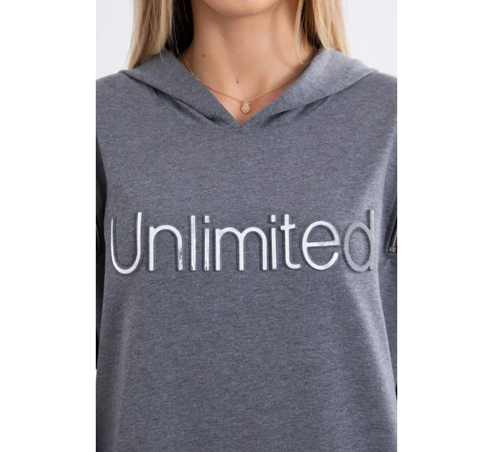 model 18747744 grafitové šaty - K-Fashion