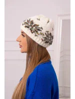 Dámska čiapka Florence K350 ecru+khaki