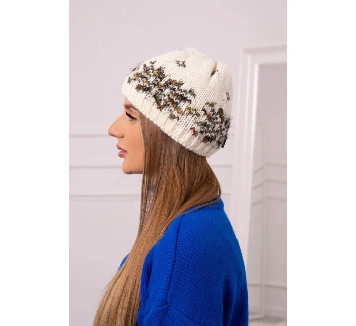 Dámska čiapka Florence K350 ecru+khaki