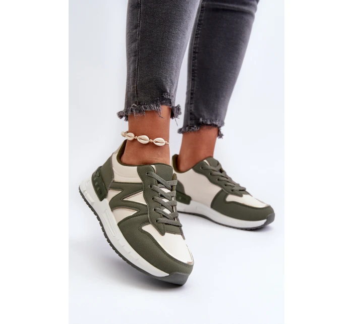 Sneakersy Damskie Z Eko Skóry Zielone Kaimans Sneakersy Damskie Z Eko Skóry Zielone Kaimans