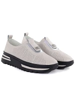 Dámske kožené topánky na platforme béžové S.Barski 7092 Dámske kožené topánky na platforme béžové S.Barski 7092