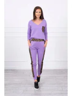 Sada s leopardím potlačou fialovej farby