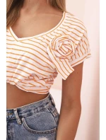 Dámsky bavlnený top na ramienka s výstrihom do V biely Dámsky bavlnený top na ramienka s výstrihom do V biely