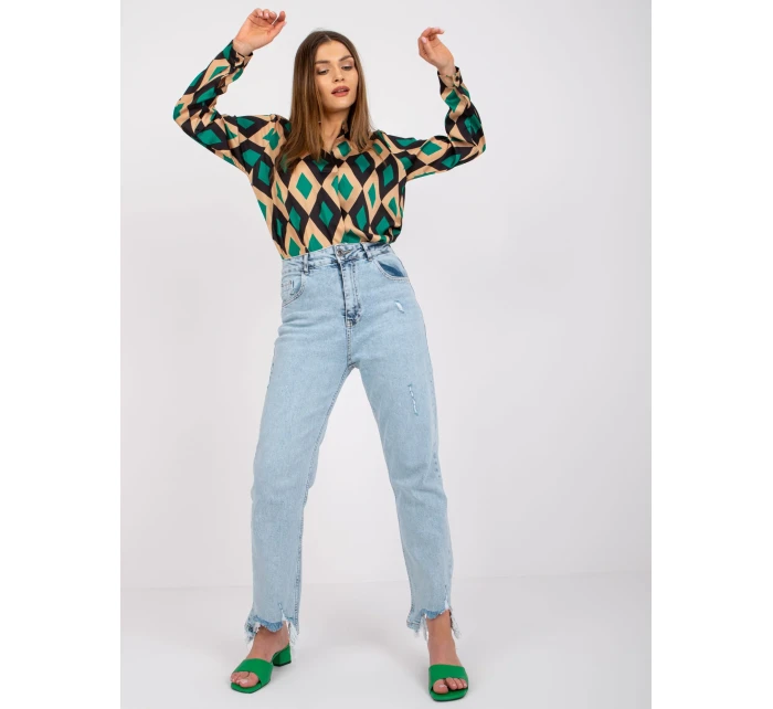 Blúzka DHJ BZ 15256.53P čierna a zelená Blúzka DHJ BZ 15256.53P čierna a zelená