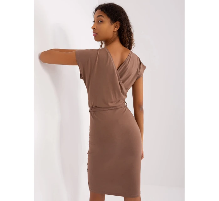 Dámske šaty RV SK 8018.91 Brown - Rue Paris Dámske šaty RV SK 8018.91 Brown - Rue Paris