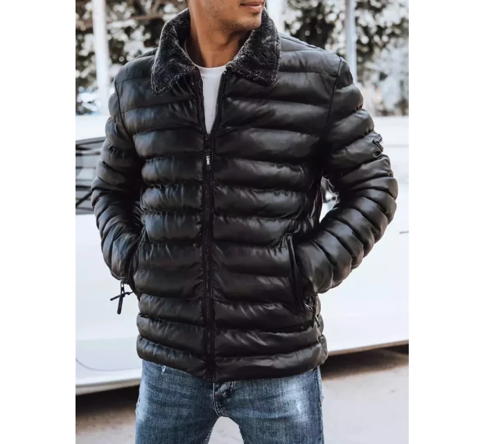 Pánska prešívaná bunda čierna FashionStreet TX4250 Pánska prešívaná bunda čierna FashionStreet TX4250