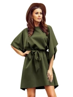 SOFIA - Dámske motýlikové šaty v khaki farbe 287-13