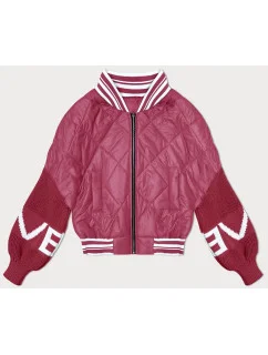 Růžová dámská bunda typu "bomber" se rukávy model 19739187 - MADE IN ITALY