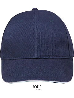 SOL'S 6 panelová baseballová kšiltovka french navy/white model 22460881