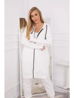 Hrejivá súprava s dlhou mikinou ecru