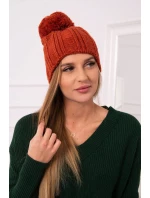 Fleecová čepice hnědá model 18751437 - K-Fashion Fleecová čepice hnědá model 18751437 - K-Fashion