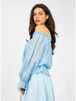 Bluzka MI BZ model 22007057 jasny niebieski - FPrice Bluzka MI BZ model 22007057 jasny niebieski - FPrice