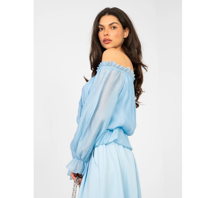 Bluzka MI BZ model 22007057 jasny niebieski - FPrice Bluzka MI BZ model 22007057 jasny niebieski - FPrice