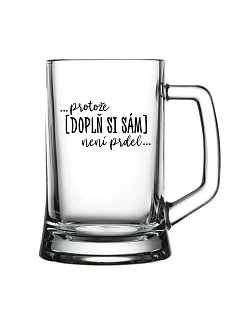 Personalizovaný pohár na pivo – ... lebo [doplň si sám] nie je žiadna sranda ...