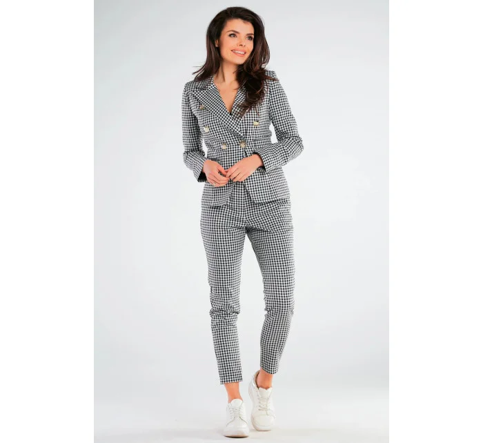 Dámske nohavice A440 čierno-biela - Awama