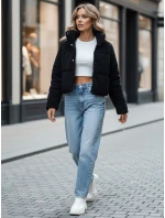 Dámská zimní krátká bunda z alpaky černá Dstreet model 21995536 - FashionStreet