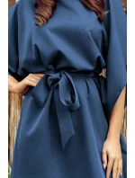 SOFIA - Svetlo modré dámske motýlikové šaty 287-7