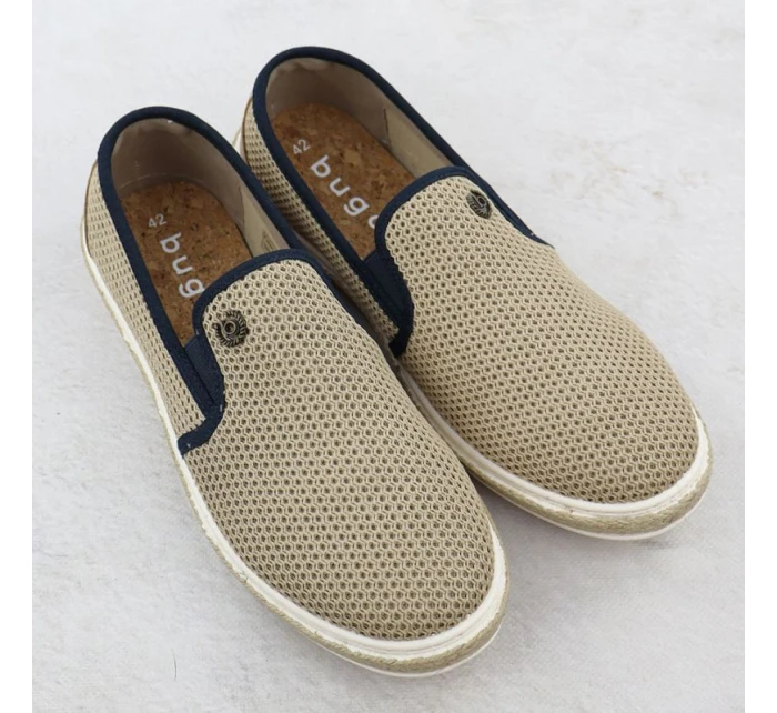 Pánske béžové Bugatti slip-on espadrille 321-ASP61-6900