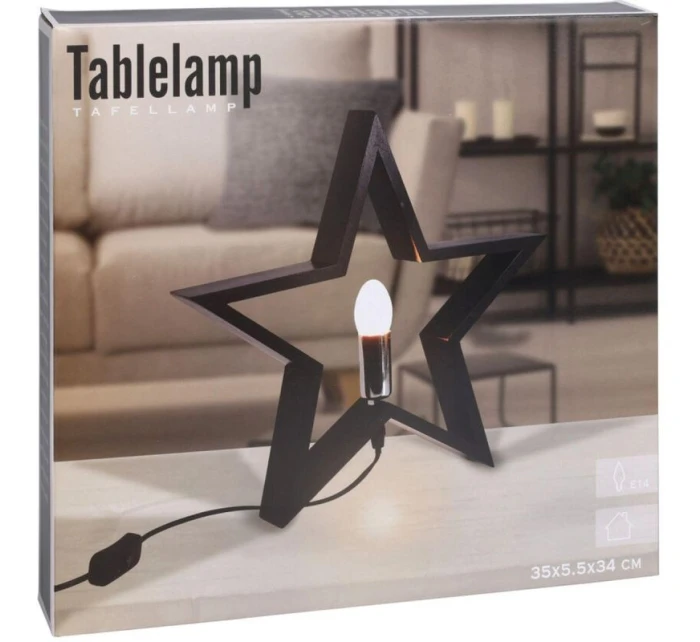 Dekoratívna hviezda s LED osvetlením 35 cm čierna Dětské