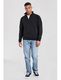 Iconic Premium Zip Neck Sweat Těžká mikina s 1/4 zipem model 22459605 black - Fruit of the Loom