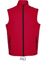 SOL'S Race BW Men Pánska 2-vrstvová softshellová vesta 25.2887 pepper red