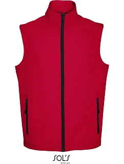 SOL'S Race BW Men Pánska 2-vrstvová softshellová vesta 25.2887 pepper red