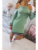 Tres Chic tmavo mätové šaty