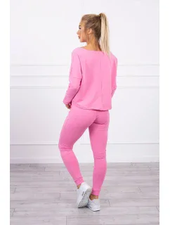 Súprava s oversize blúzkou svetlo ružová