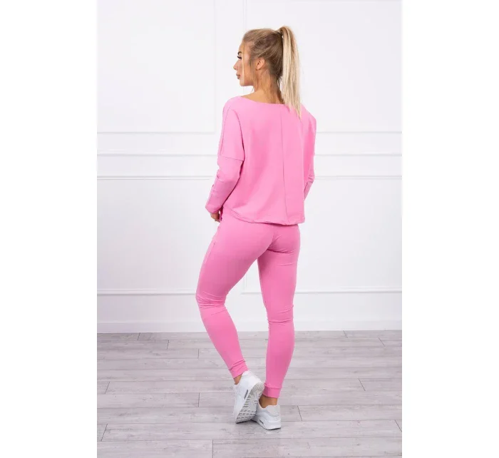 Souprava s oversize halenkou světle růžová Souprava s oversize halenkou světle růžová